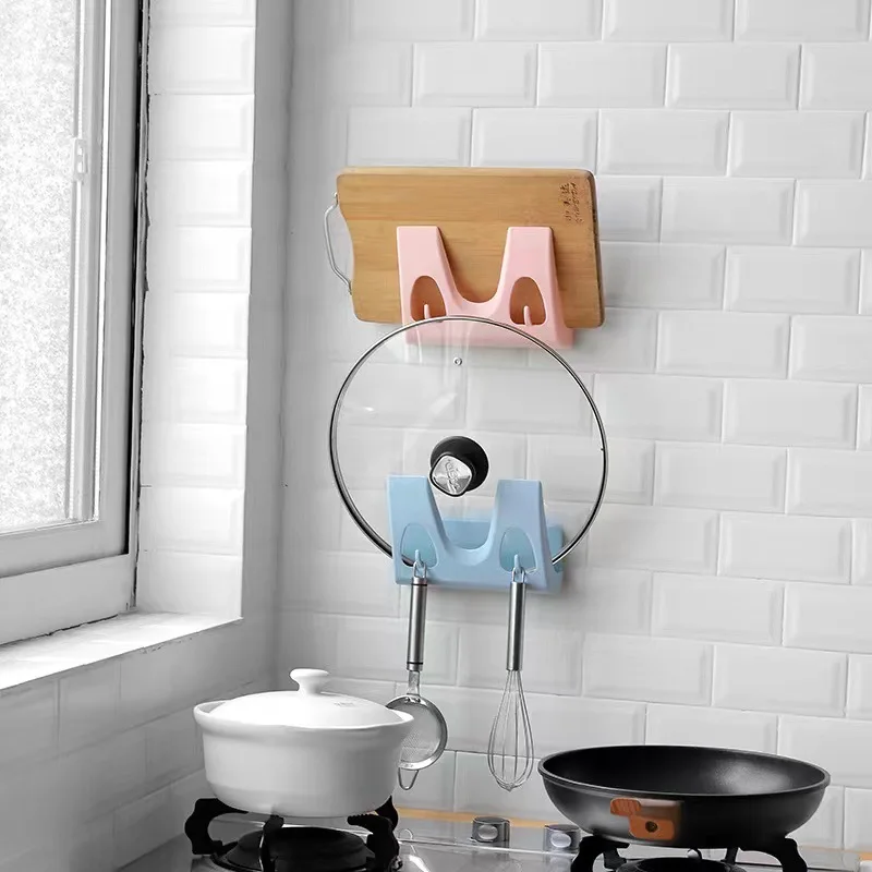 

Многофункциональная кухонная полка без перфорации, полка для крышки кастрюли, настенная разделочная доска, бытовая полка для хранения разделочной доски