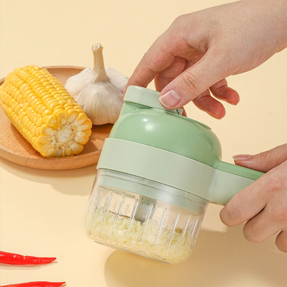 

Multifunctional Mini Wireless Electric Fruit Vegetable Slicer Cutter Garlic Chopping Slicer Kitchen Gadgets and Accessories