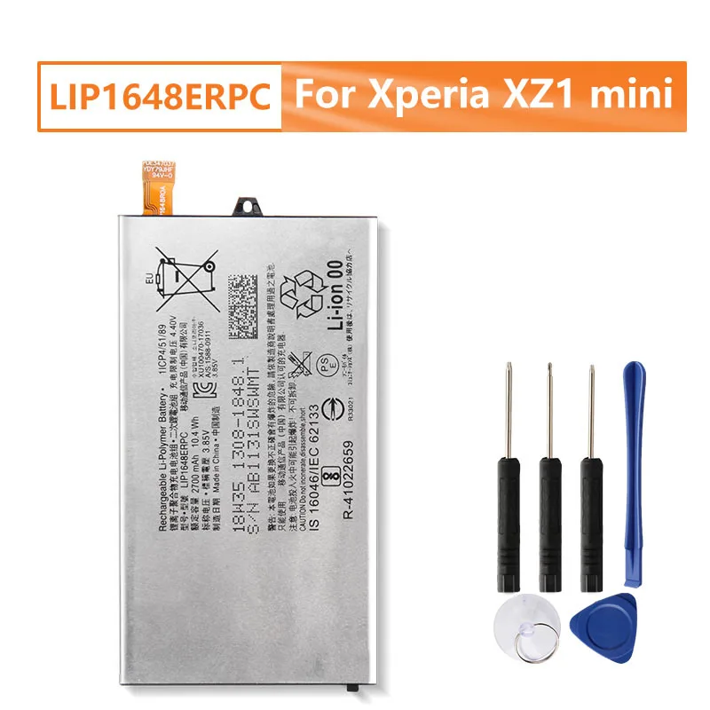 

Original SONY Battery For Sony Xperia XZ1 mini LIP1648ERPC Genuine Replacement Phone Battery With Free Tools 2700mAh