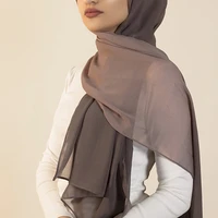 plain chiffon hijab shawl scarf women 2021 gradient color long tudung muslim hijabs scarves ladies designer head scarfs