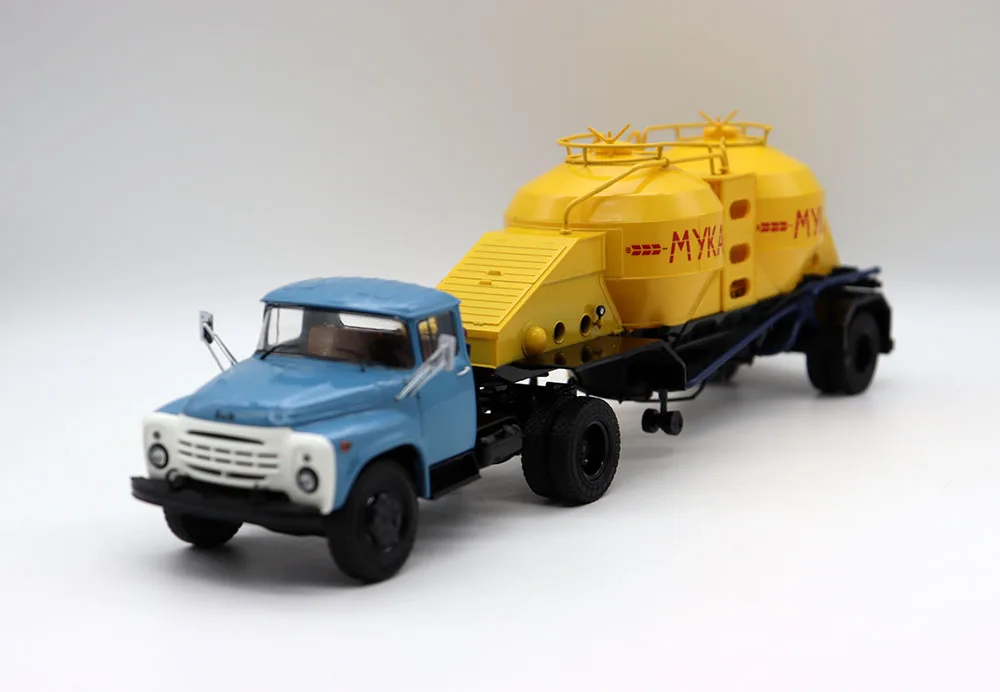 

NEW 1/43 Scale 1:43 Zil-130V1 with trailer K4-AMG Mukovoz Truck USSR Cars Diecast Model Toys for Collection gfit SSM7035