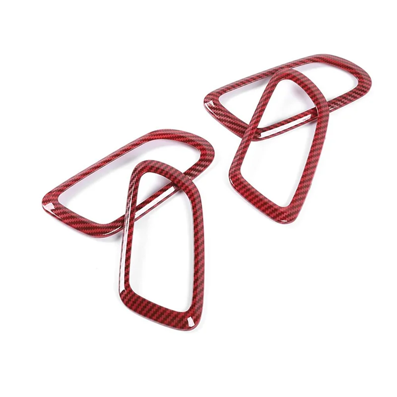 

Inner Door Handle Bowl Ring Trim Cover Decoration for Jeep Grand Cherokee 2011-2020 Accessories (ABS Red Carbon Fiber)