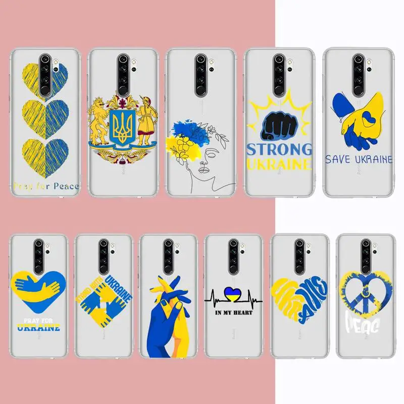 

Ukraine Flag Badge Pattern Phone Case For Samsung S 20 21 22 23 for Redmi Note7 8 9 10 for Huawei P20 30 40 Clear Case
