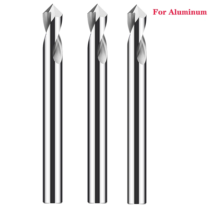 

1Pc CNC Tungsten Steel Fixed Point Drill Positioning Drill Aluminum Special Chamfer Milling Cutter Straight Shank End Mill