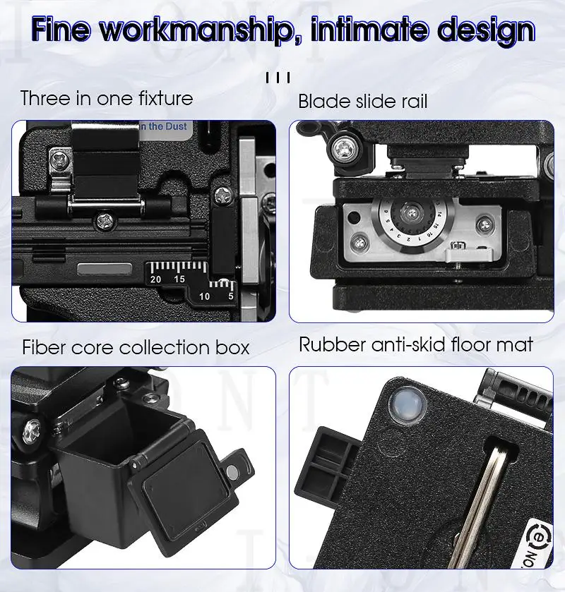 2021 new AUA-X0 High-precision fiber cleaver with waste fiber box, fiber optic cable cutter, fiber fusion splicer cutter