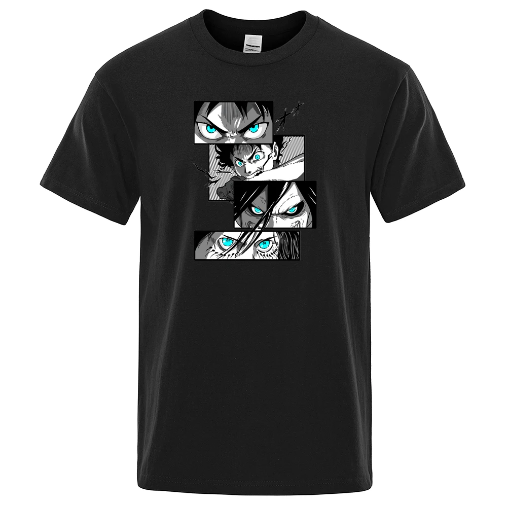 

Anime T shirt Harajuku Attack on Titan Printed Mans Tee Shirts Summer Graphic Casual Pure Cotton Clothe Top Loose Men T-Shirts