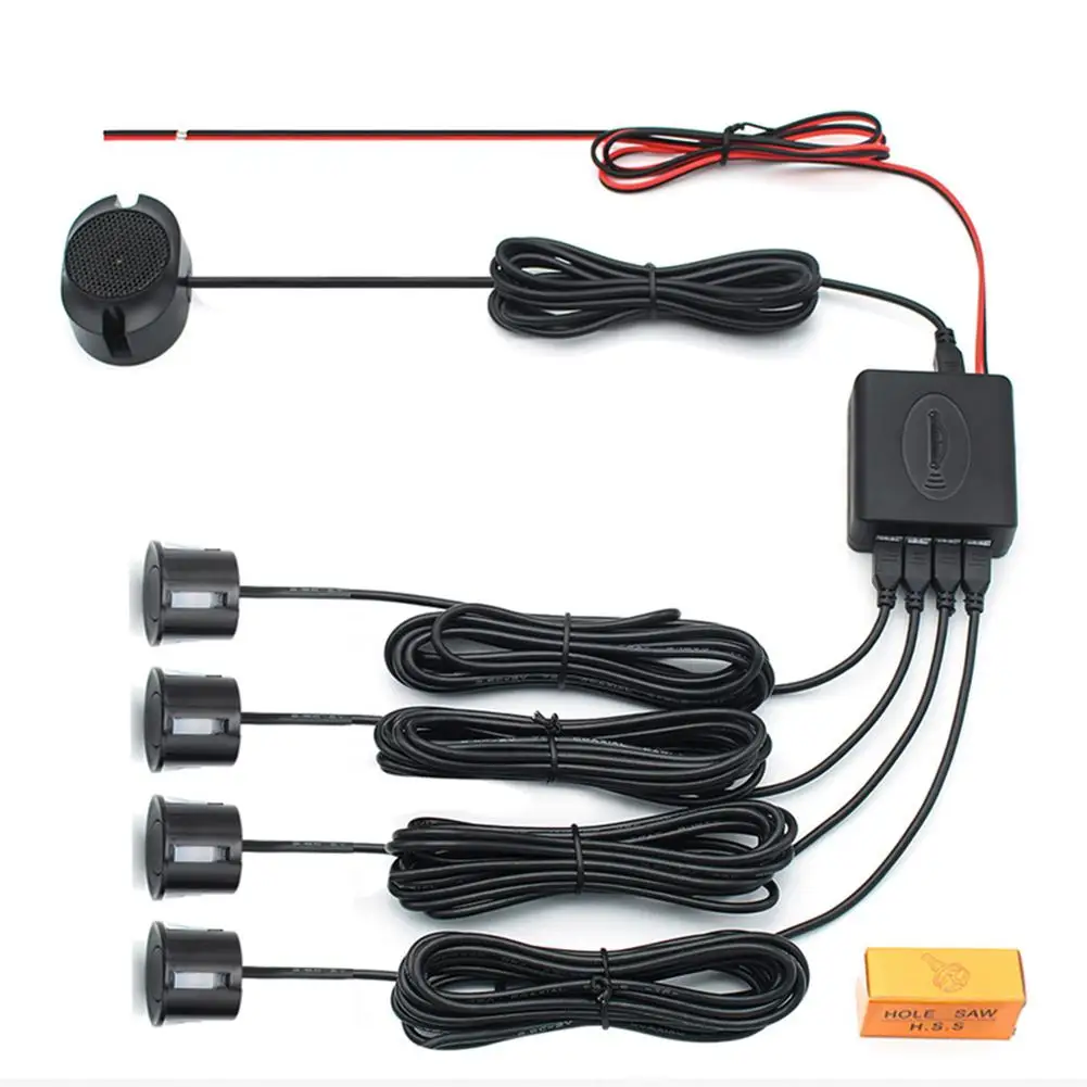 Купи Car Parking Sensor 4 Sensors Probe 22mm With Buzzer Reversing Backup Radar Buzzer System Pz330-xk-22 за 1,533 рублей в магазине AliExpress