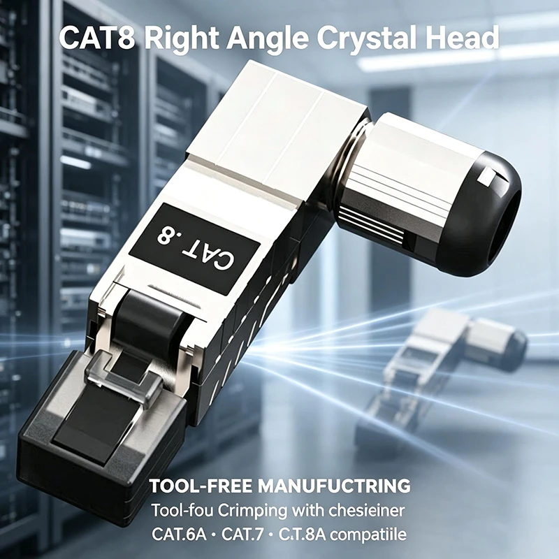 2 шт. экранированных проходных разъемов RJ45 CAT6ACAT7CAT8, 8P8C, 90-градусный безинструментальный Keystone-разъем для гигабитного Ethernet, оптом (art.: 3920da4a7ff02) - 3920da4a7ff02