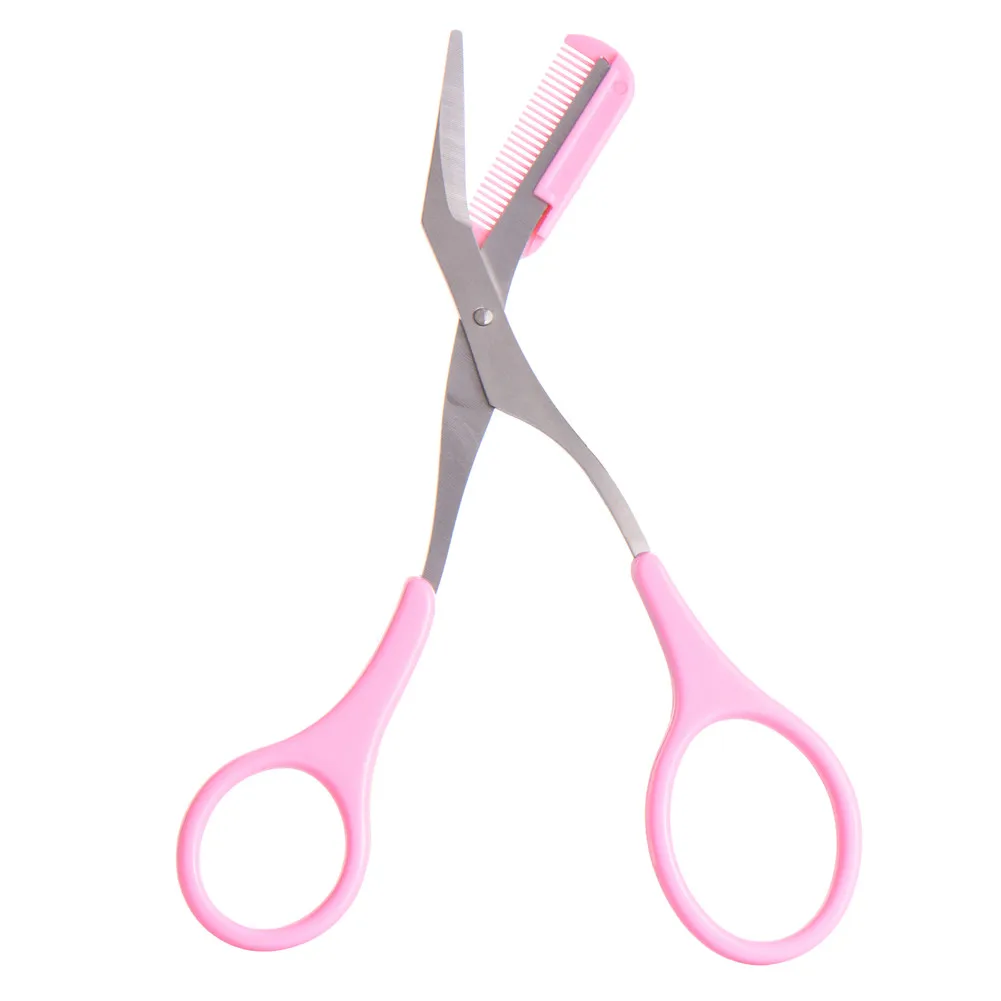 

Eyebrow Trimmer Scissor With Comb Fashionable Eyebrow Scissors Eyebrow Grooming Shaping Tweezers Makeup Cosmetics Accessories