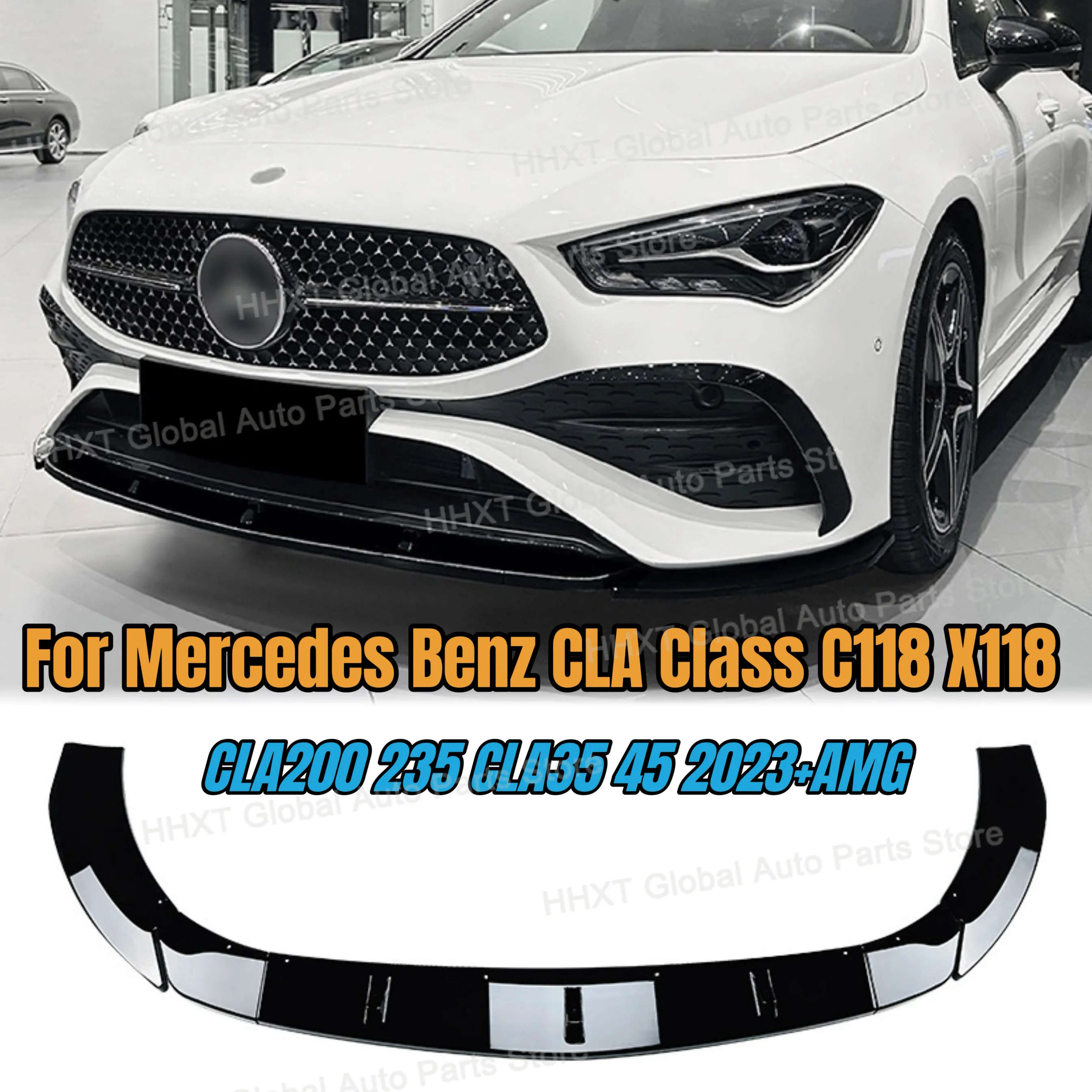Сплиттер для переднего бампера Mercedes Benz C118 W118 X118 CLA 200 235 CLA35 45 AMG / W177 A180 A200 A35 2023