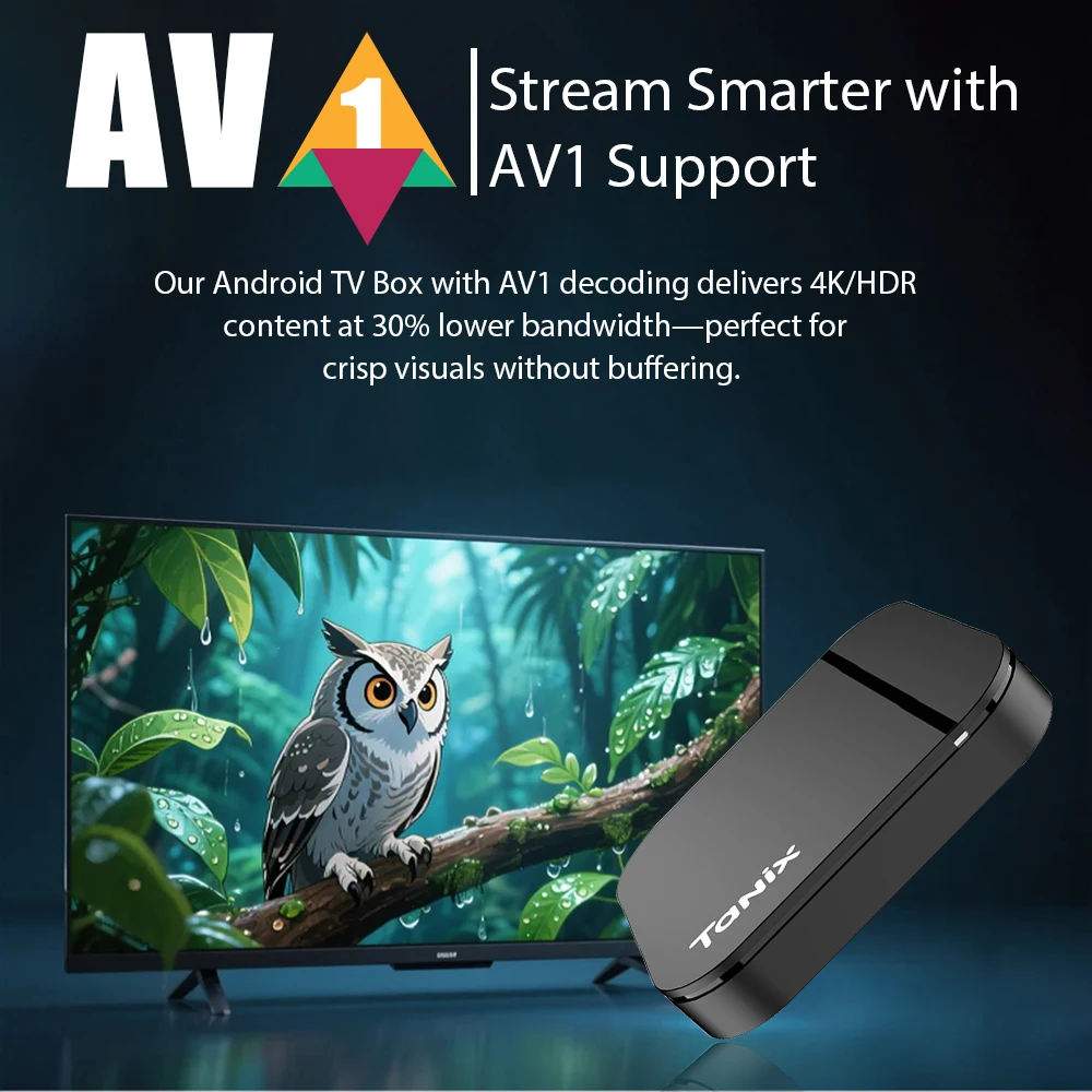 ТВ-приставка Tanix TX13 на Android 14, Allwinner H618, AV1, 4K HD, HDR10+, с поддержкой OTA, BT5.0, голосовым управлением и функцией стриминга (art.: 3920db4703f2e) - 3920db4703f2e