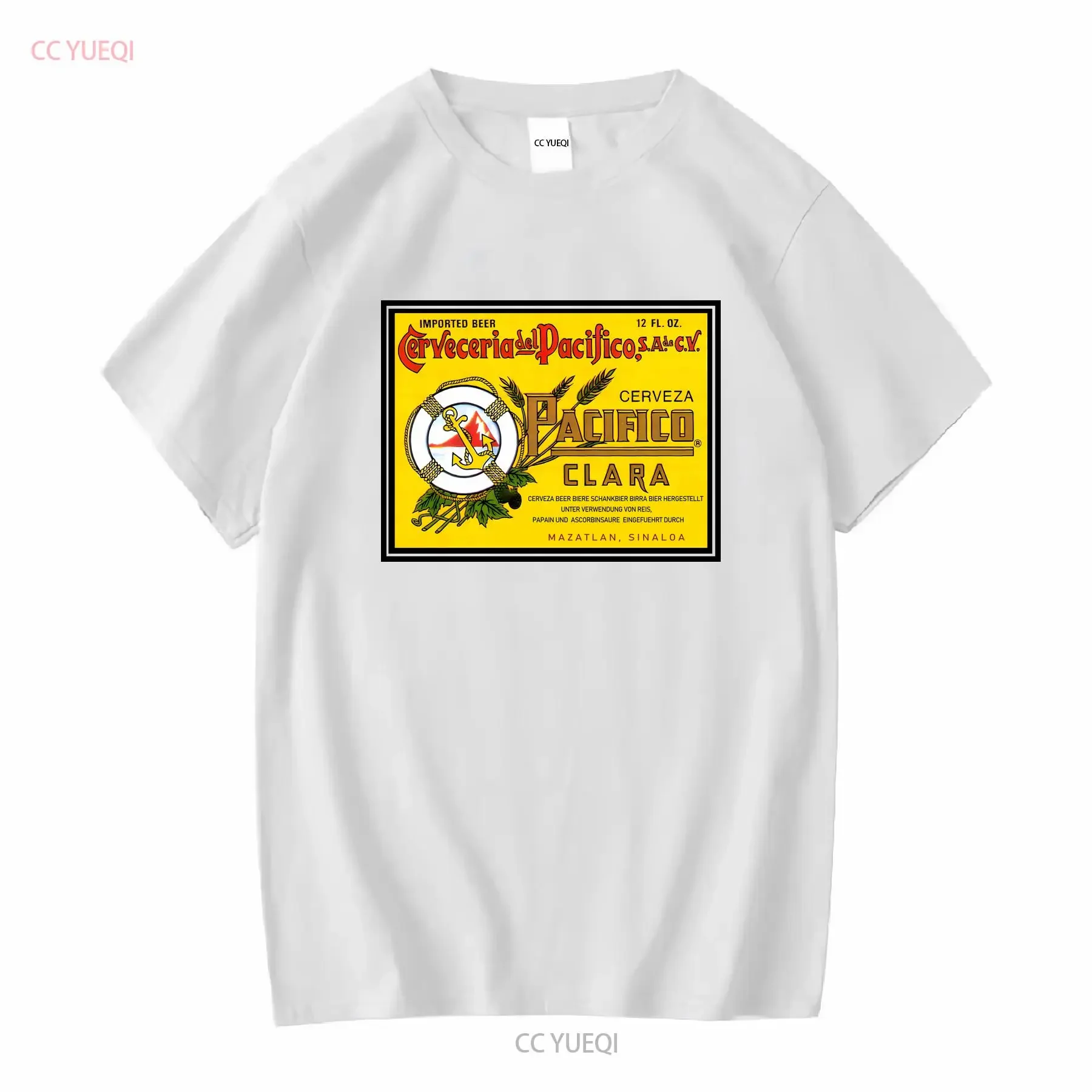 Фото Футболка Pacifico Clara Cerveza Beer Cabo San Lucas Tourist Anchor, размер L, винтажная, с эффектом потертости, удобная, мягкая, в стиле стритвир №3