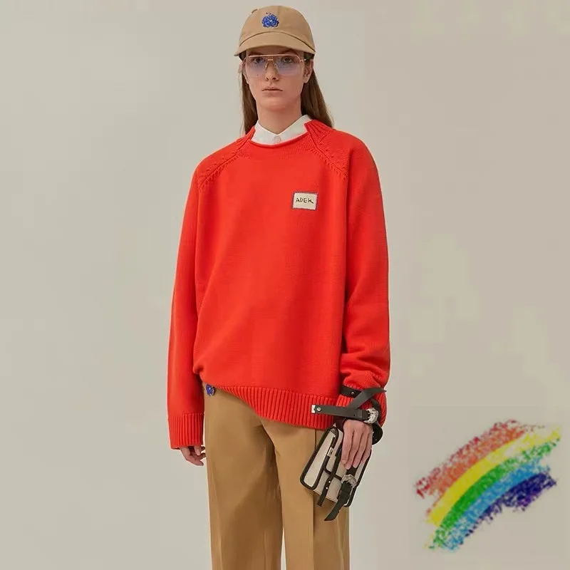 

Onesize Adererror Sweaters 20FW Men Women 1:1 High Quality Patch Ader Error Front Ader Embroidered Sweatshirts