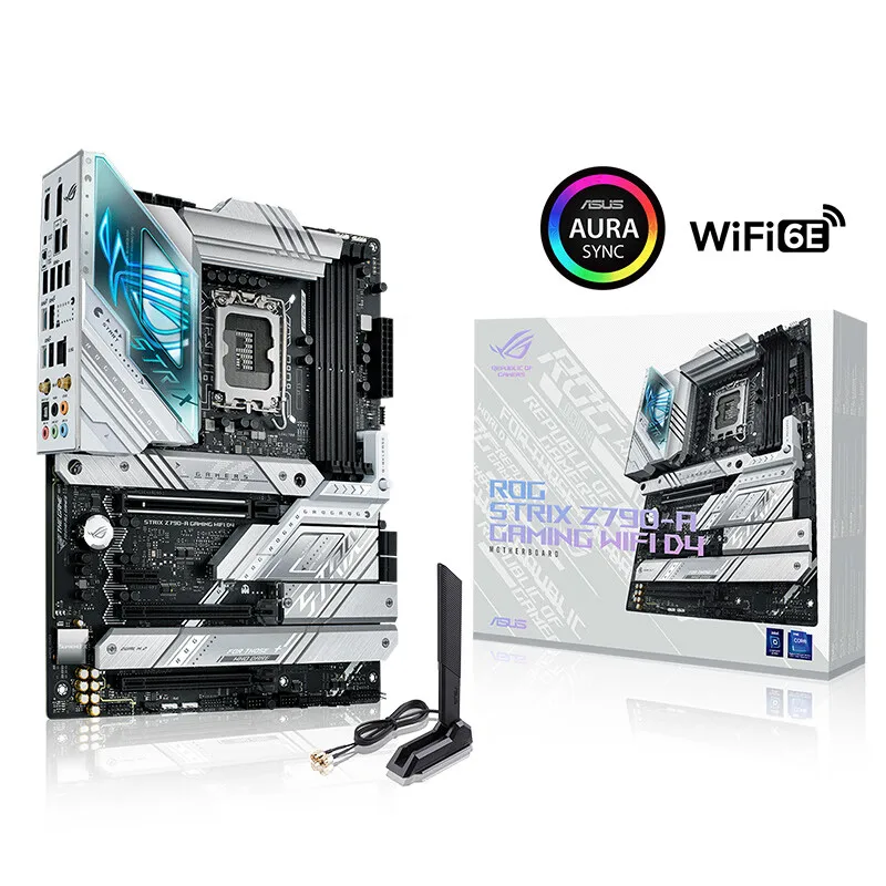 

ASUS ROG STRIX Z790-A GAMING WIFI D4 DDR4 5333 (OC) MHz Inte Z790 PCIe 5,0 128G Socket LGA1700 для 13-го поколения и 12-го поколения