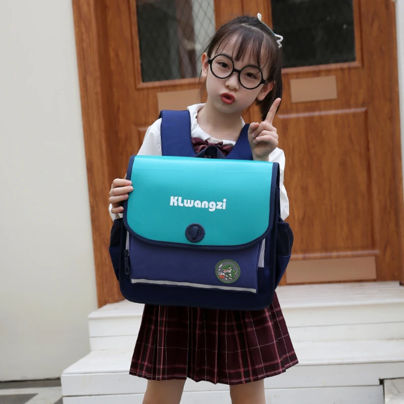 Grades 1-3 Cartoon Horizontal Dinosaur Backpack for Children 2022 New Girl Boy Student British Style Breathable School Bags Hot