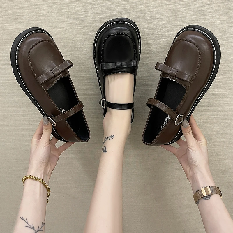 Shoes Woman Flats Oxfords Casual Female Sneakers Round Toe Dress Black New Leather Summer Basic Microfiber Solid Leisure PU Buck