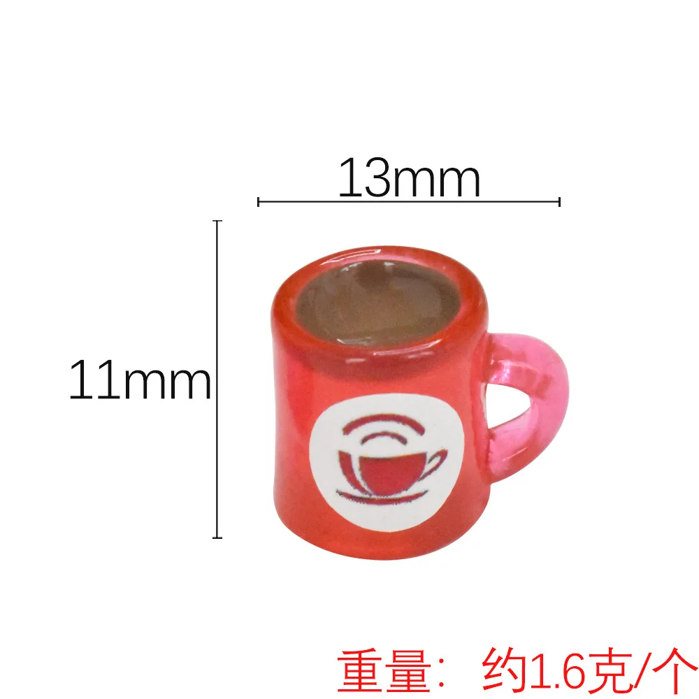 

10 шт. миниатюрная Люминесцентная полимерная чашка, 3D фигурки, аксессуары для кукольного домика, пейзажные миниатюры ювелирные изделия для телефона, предметы украшения