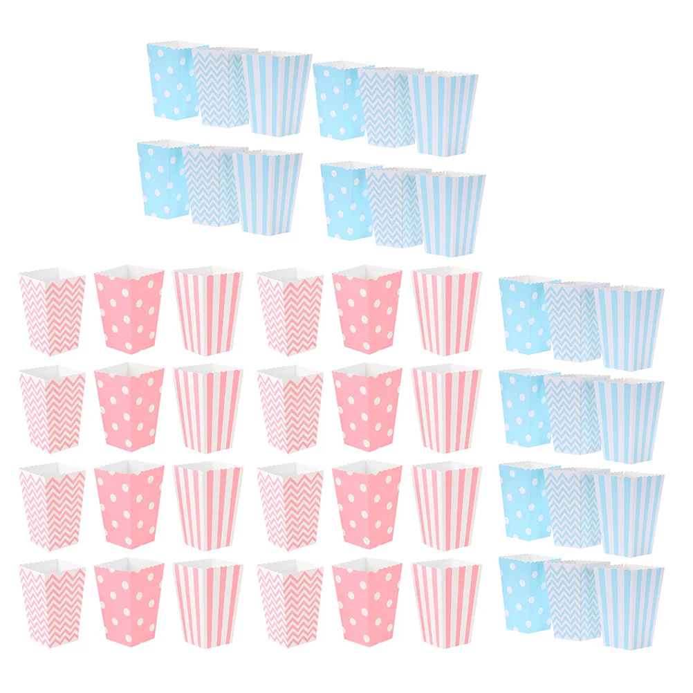 

48 Pcs Popcorn Box Kitchen Containers Disposable Cake Paper Cases Party Snack Bags Individual Servings Cup