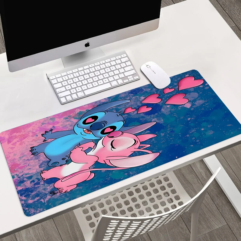 

Stitch cute Customized HD Printing Gaming Mousepad Computer Lock Edge Large Mouse Pad Natural Rubber E-sports Desk Pad