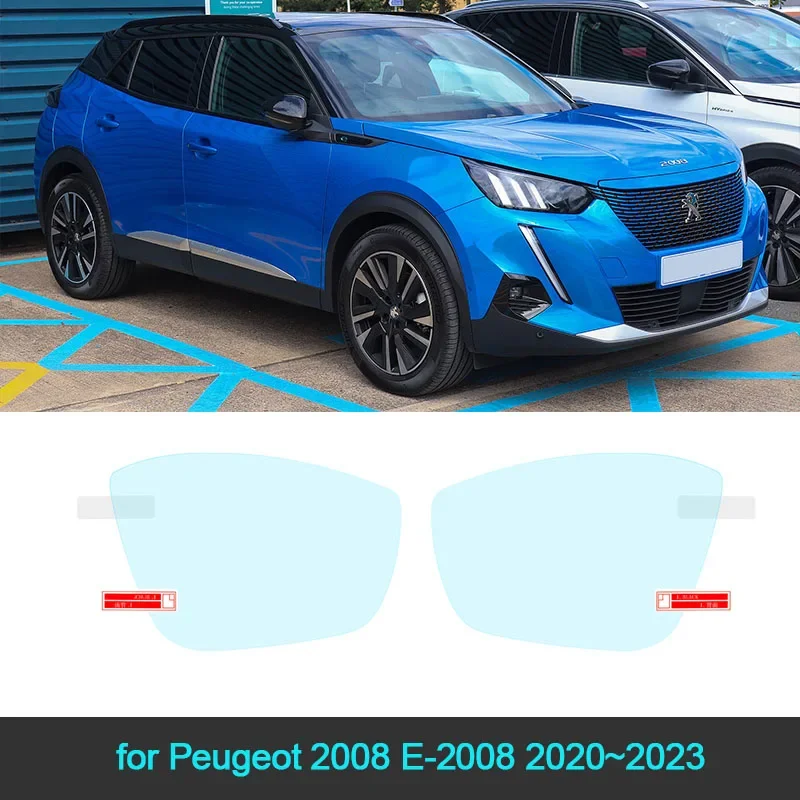 

Пленка для зеркала заднего вида, противотуманная непромокаемая пленка HD для автомобильного зеркала заднего вида Peugeot 2008 E-2008 P24 2020 2021 2022 2023, автомобильные аксессуары