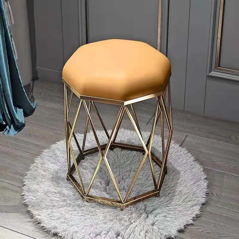 

Fashion European Style Dresser Light Luxury Makeup Stool Modern Art Chair Girl Simple Bedroom Home