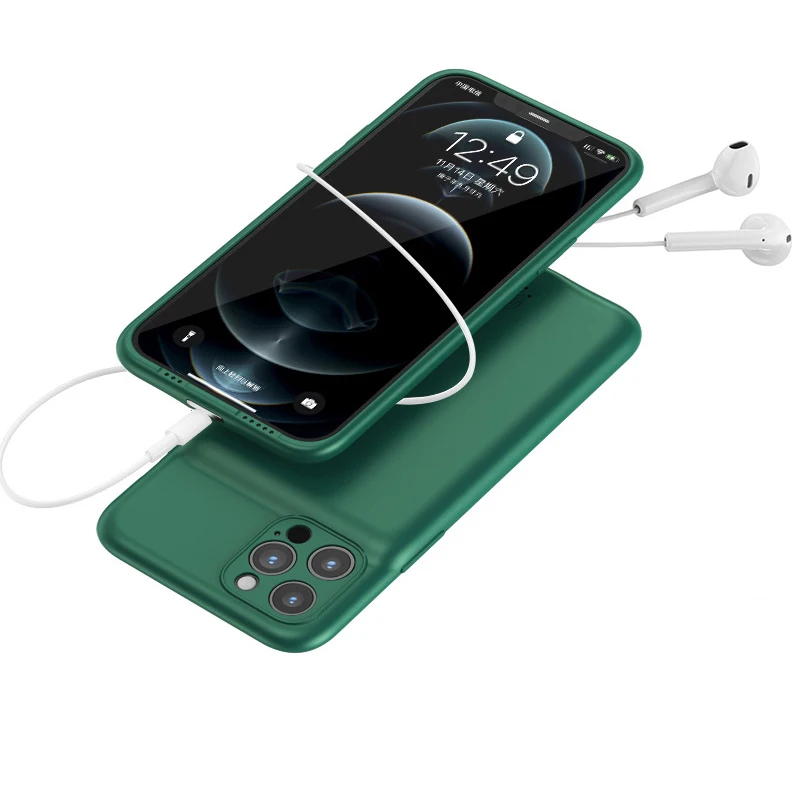 

6000mAh Ultra Thin Battery Charger Case for iPhone 12 12Pro Power Bank Charging Case for iPhone 12 Pro Battery Case with Audio
