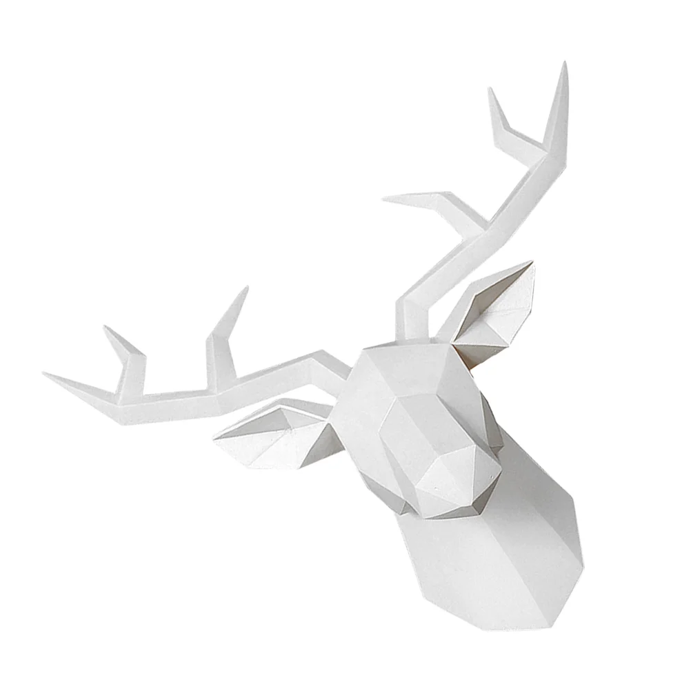 

Wall Deer Head Decor Sculpture Horn Animal Hook Antler Antlers Holder Creafts Adornment Key Mounted Fake Decal Ornament Penadant
