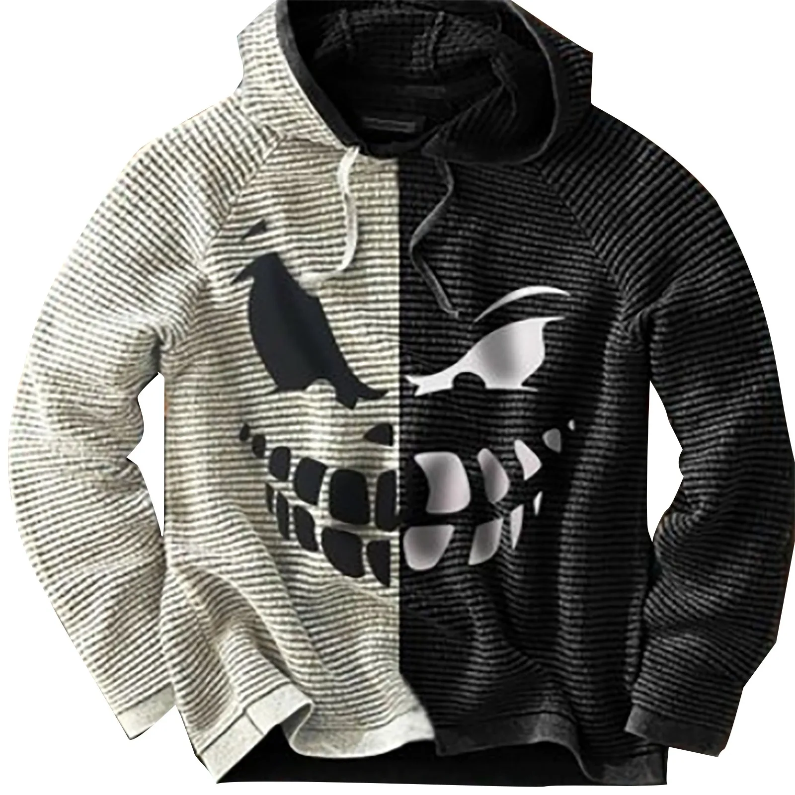 

Толстовки с капюшоном для мужчин, мужской свитшот с 3D рисунком на Хэллоуин, Мужской пуловер с капюшоном в стиле панк, осень