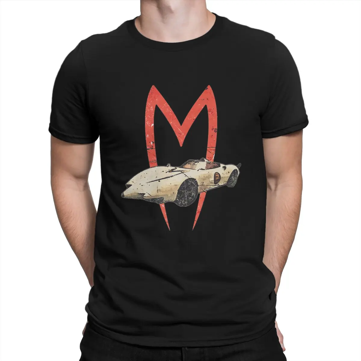 M Comic T-Shirt Men Speed Racer Trish Action Movie Vintage  