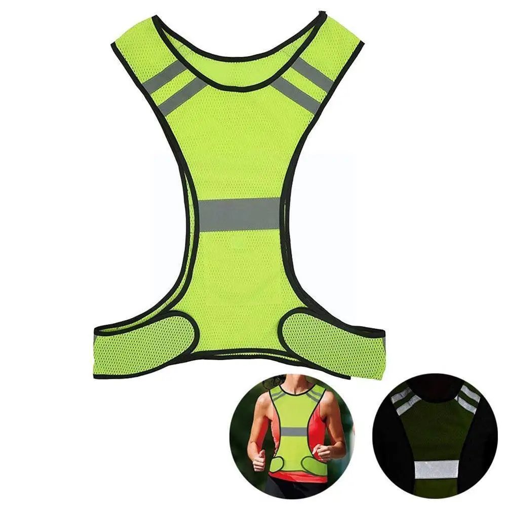 

New Reflective Vest High Visibility Breathable Reflective Safety Vest Fluorescent Mesh Vest Suitable For Night Running Cycl P9u9