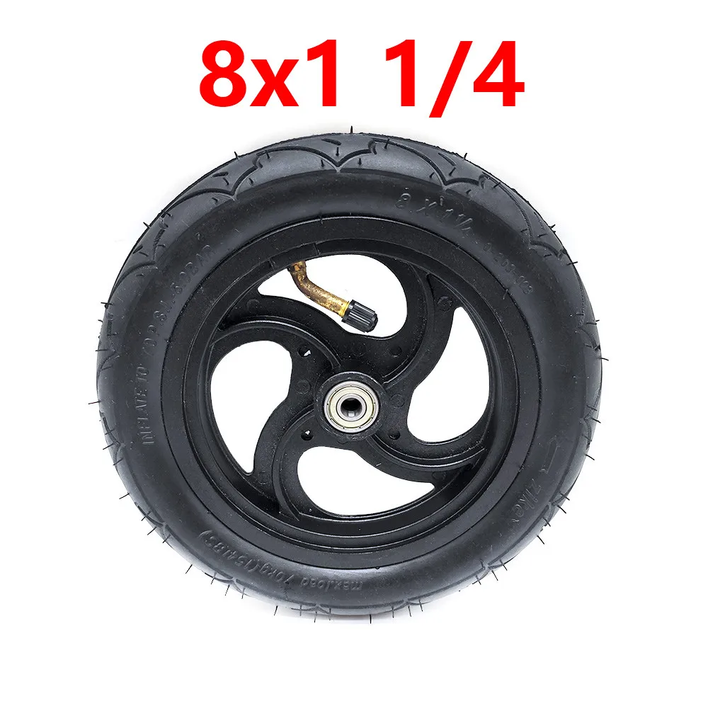 Шина и внутренняя труба 8X1 1/4 с ступицей из сплава шина 8 дюймов 8*1 25 для велосипеда