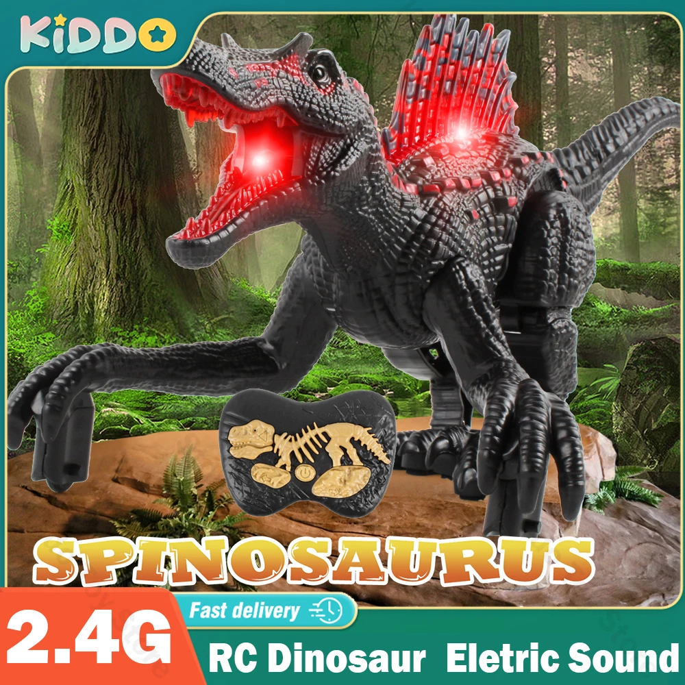 

Динозавр RC Spinosaurus пульт дистанционного управления имитация модели звук RC Велоцираптор 2,4G Интеллектуальный для детей мальчиков девочек детский подарок