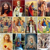 pictures by number jesus pontiff kits home decor 20x30cm painting diy religion figure drawing on canvas handpainted frameless