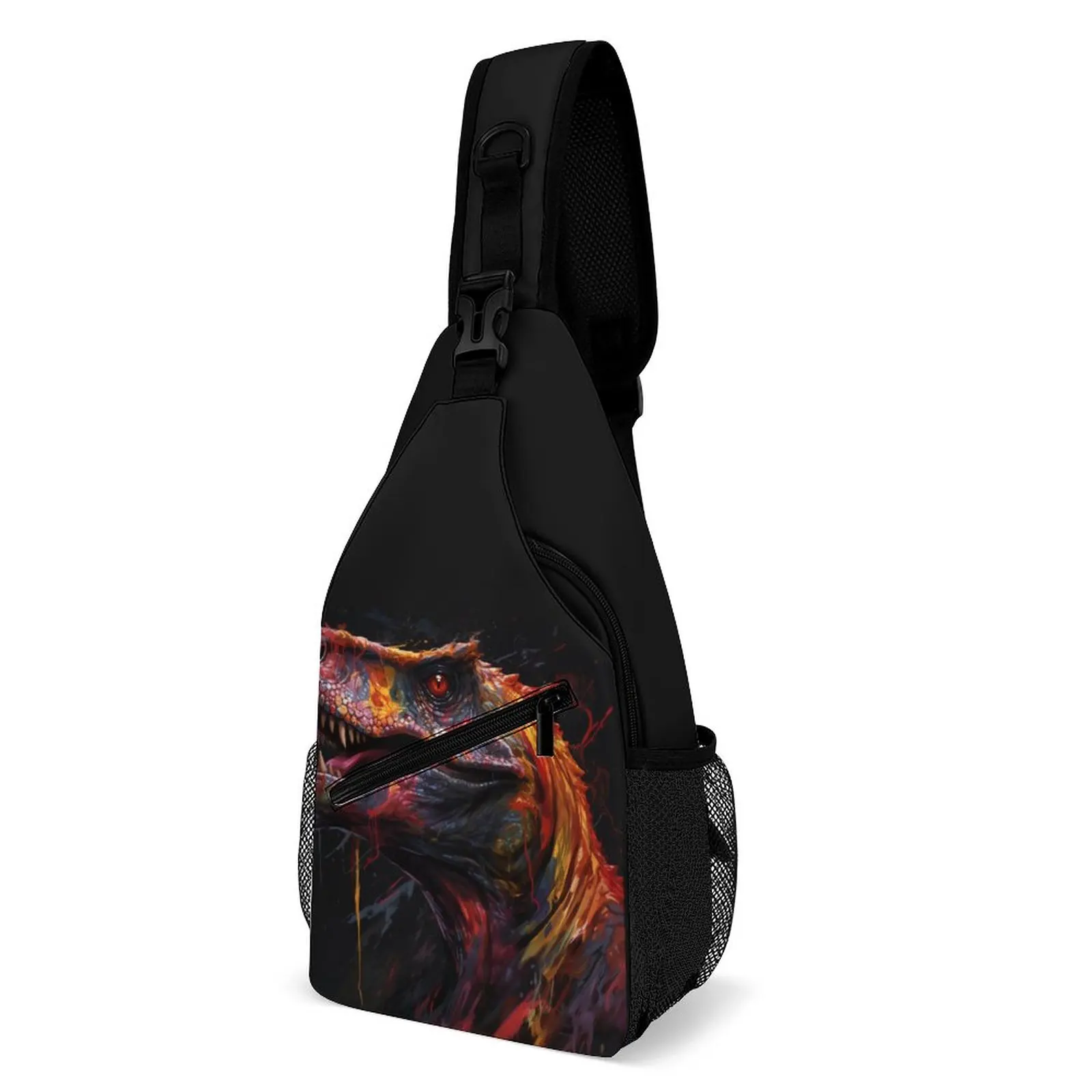 

Dinosaur Chest Bags Men Fantastic Grotesque Custom Shoulder Bag Casual School Crossbody Bag Travel Outdoor Style Sling Bags