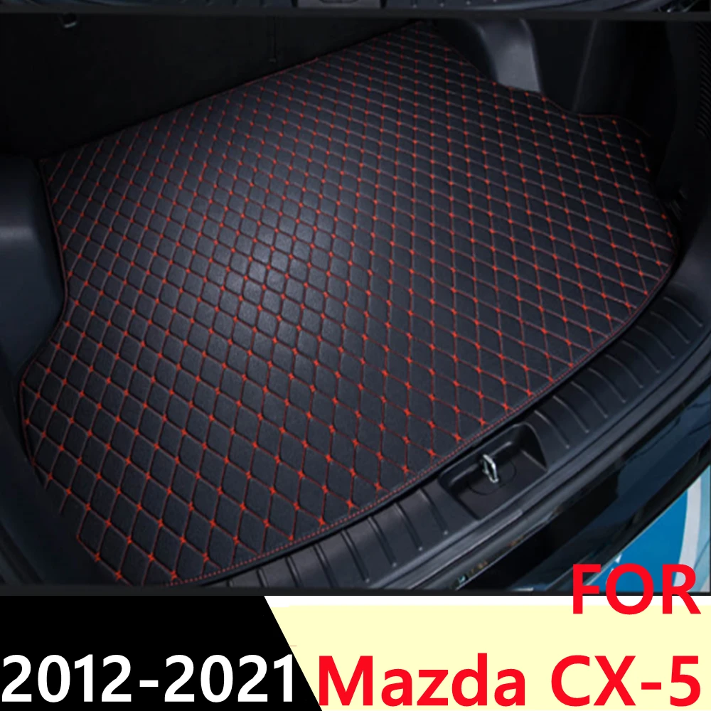 

Car Trunk Mat For Mazda CX-5 2012-2021 All Weather XPE Flat Side Rear Cargo Cover Carpet Liner AUTO Tail Parts Boot Luggage Pad
