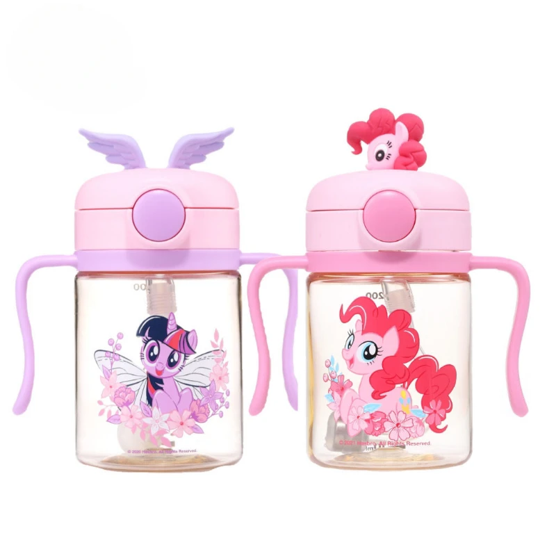

New My Little Pony Twilight Sparkle Anime Peripherals Kawaii Cute Cartoon Children's Fall-resistant Water Cup Creative Straw Cup