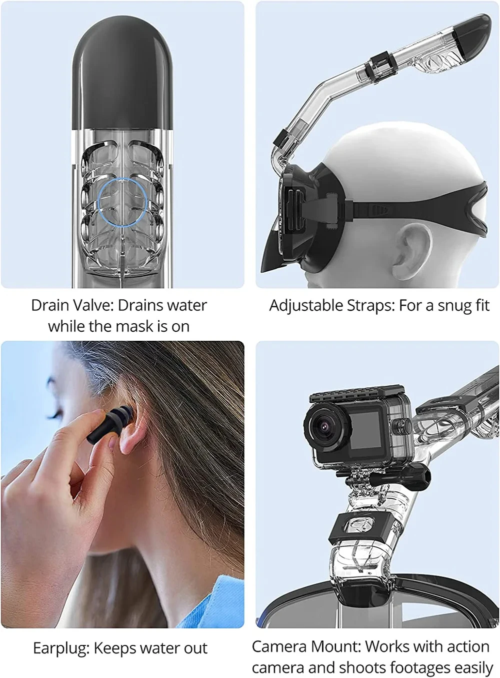 Маски для дайвинга Складной противотуманный комплект масок подводного плавания
