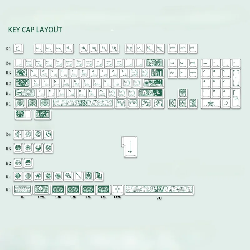 Тематическая клавиатура Totem набор клавиш 134Key PBT Custom в стиле ретро Cap Cherry Profile