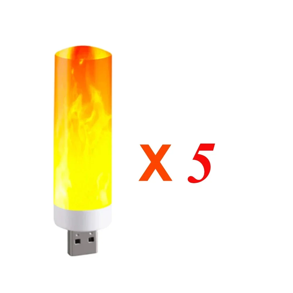 

USB лампа пламени теплый свет