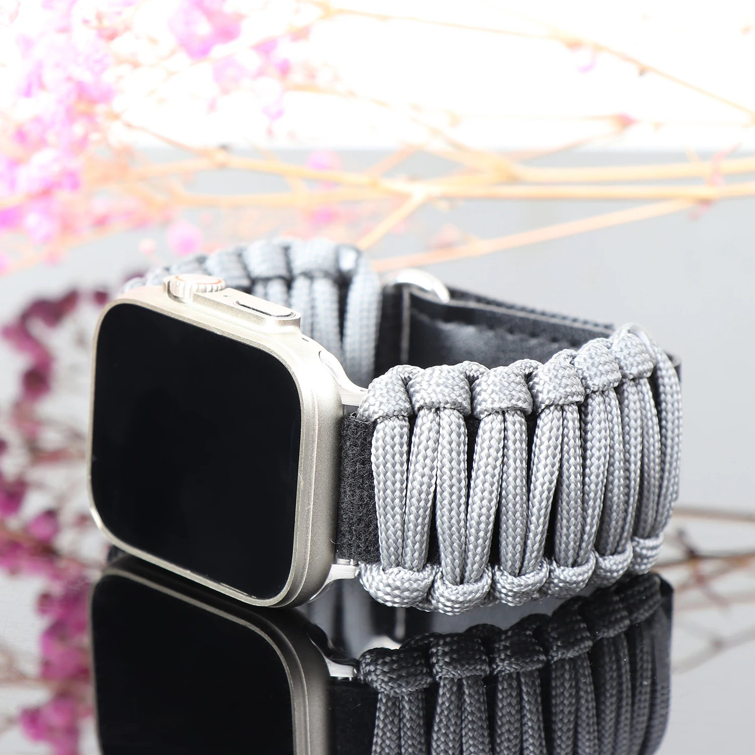 

Braided Strap for Apple Watch Band Ultra 49mm iWatch 7 8 45mm 41mm Series 6 5 SE 40mm 42mm 44mm Wide Wristband Sport Bracelet