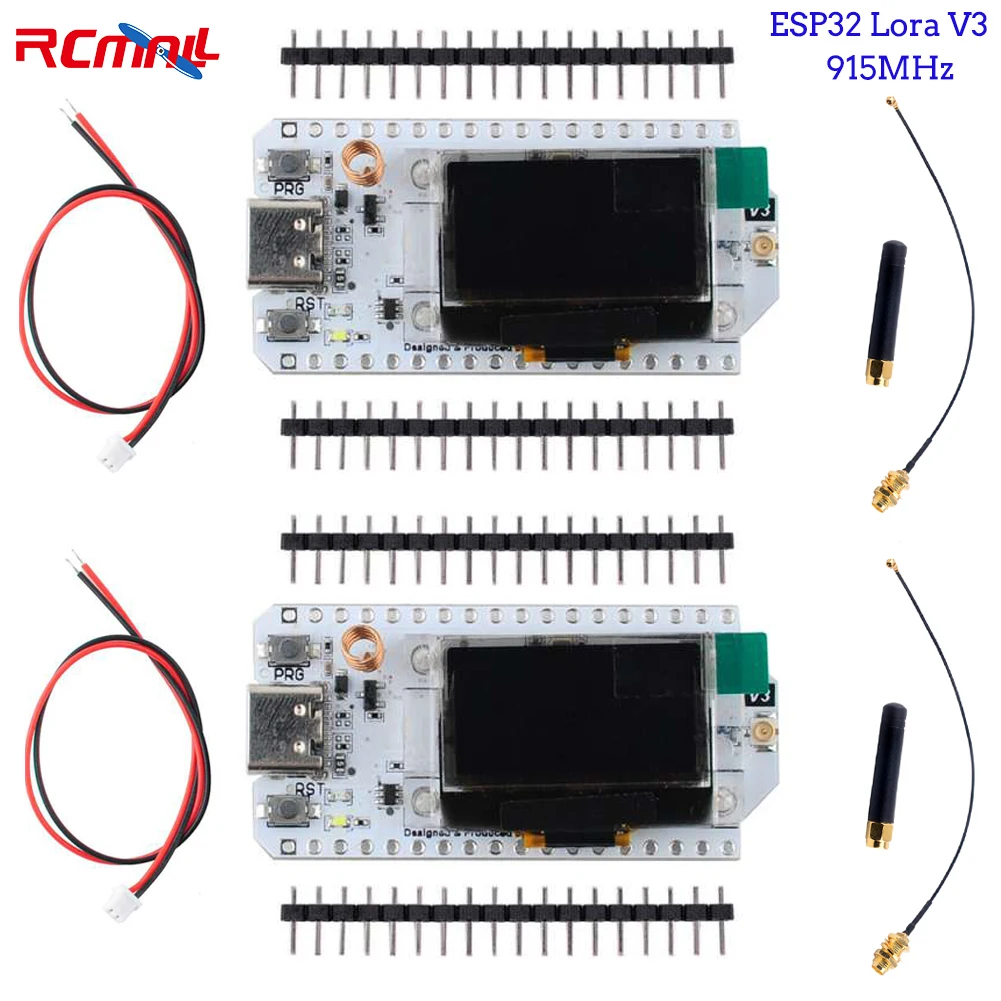 Фото 2 шт., 868 МГц, SX1276 ESP32 LoRa 0,96 дюйма, синий OLED дисплей, Bluetooth-совместимый Wi-Fi Lora Kit 32 модуля IOT макетная плата №2