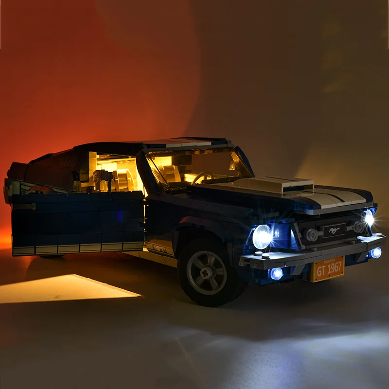 

Led Light Kit For Creator LEGO 10265 Ford Mustang GT500 1967 1960 Car Building Block Lighting Set (Only LED Light, No Block Kit)