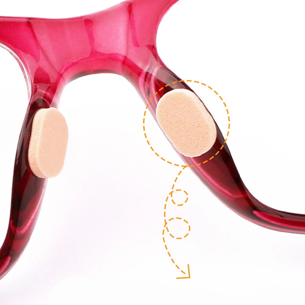 

10 Pcs Plastic Shot Glasses Nose Pads Sponge Eyeglasses Non-slip Do Not Take Makeup