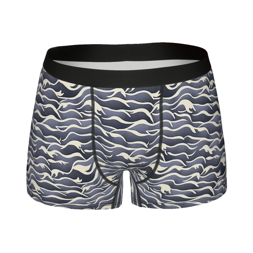 

Трусы Ocean Blue A Voyage with Our Feathered Friend Design, хлопковые трусы с принтом океана, мужское нижнее белье, шорты с принтом, боксеры