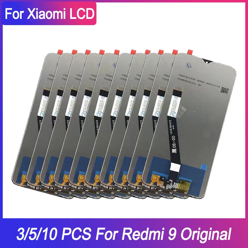 Оптовая продажа 3/5/10 шт./партия оригинальный ЖК-дисплей для Xiaomi Redmi 9 сенсорный