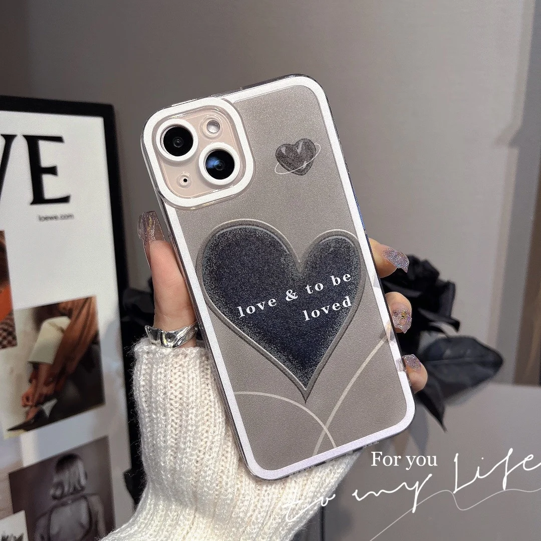 

Мягкий матовый чехол для телефона с сердечками для iPhone 11 12 13 Pro Max XS X XR 7 8 Plus Mini SE 2022, силиконовые чехлы, чехол