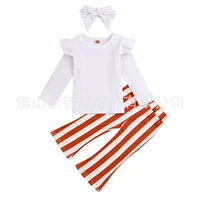 newborn baby girls outfit set pit stripe winter pullover striped pants suit baby girl outfit set