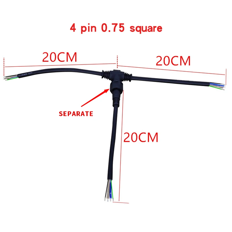T соединители 2 3 4 pin Наружное освещение водонепроницаемый соединитель напольные