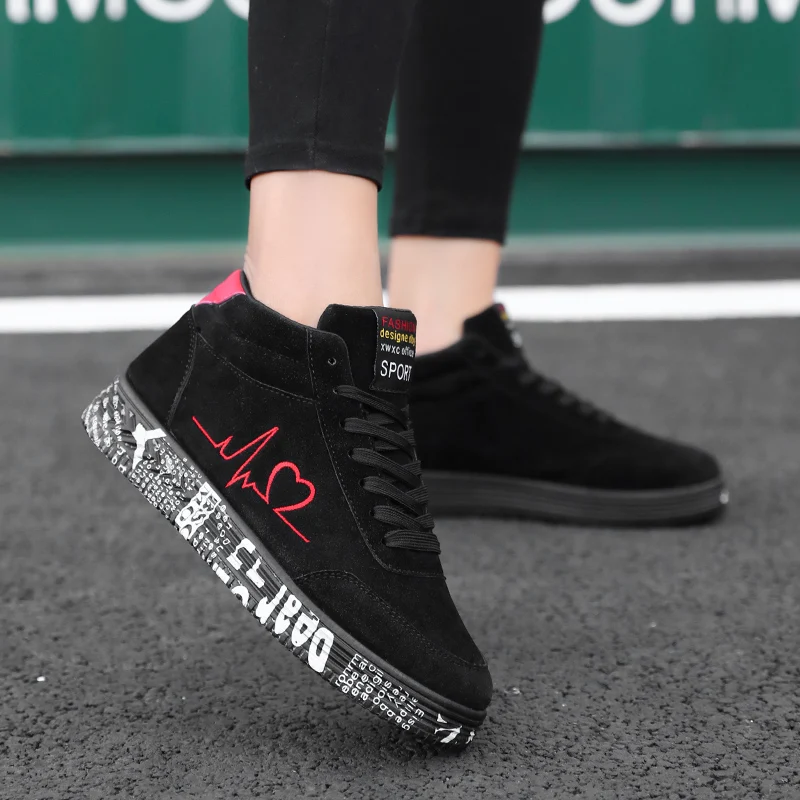 Fashion Women Vulcanized Shoes Sneakers Ladies Lace-up Casual Shoes Breathable Canvas Lover Shoes Graffiti Flat Zapatos Hombe