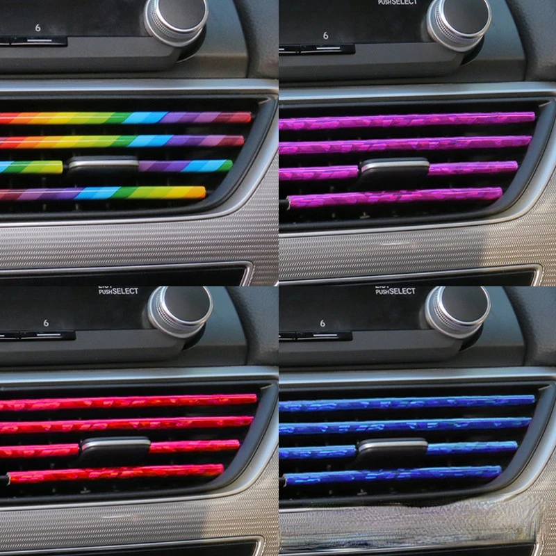 

10Pcs Universal Car Accessories Air Conditioner Outlet Decorative U-shaped Moulding Trim Strips Car Interior Accessories Decor